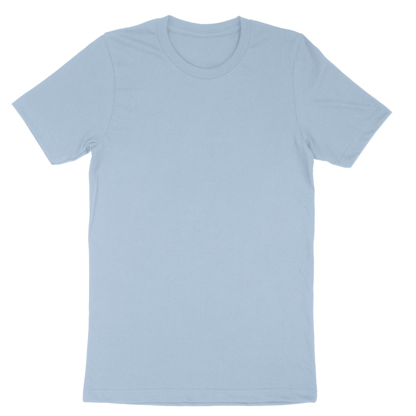 Cotton Crewneck Short Sleeve T-shirt Baby Blue