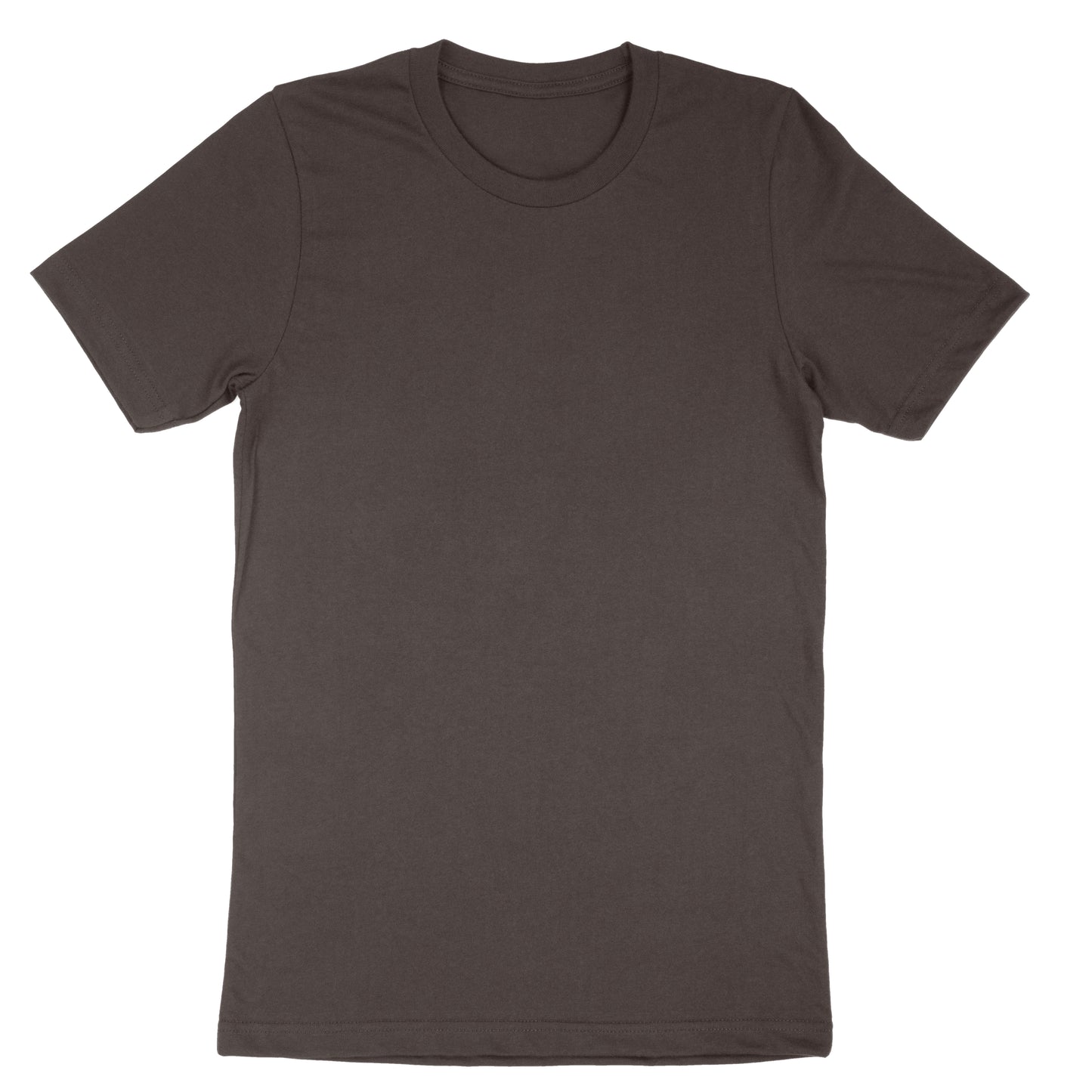 Cotton Crewneck Short Sleeve T-shirt Brown