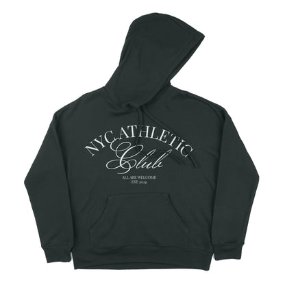 Bold NYC Athletic Club Hoodie College Gym Big Front Graphic Letter Slogan Print