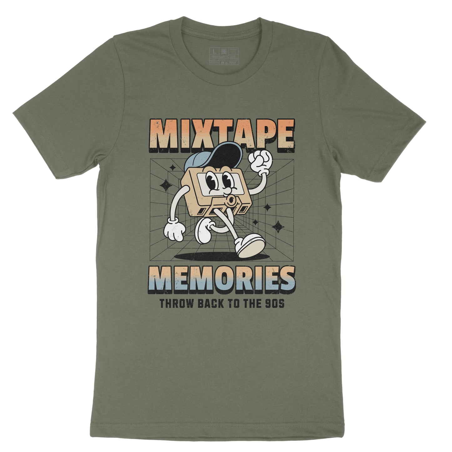 Mix Tape Memories Letter Graphic Illustration Print T-shirt