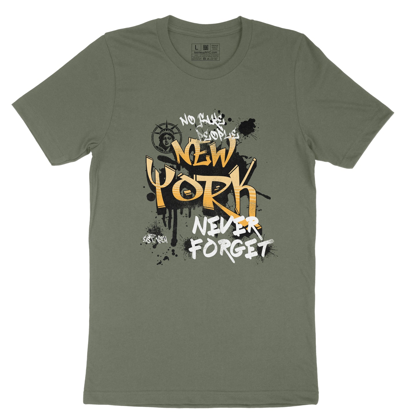 New York Graffiti Slogan Urban Streetwear Graphic Print T-shirt