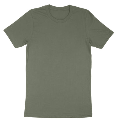 Cotton Crewneck Short Sleeve T-shirt Military Green