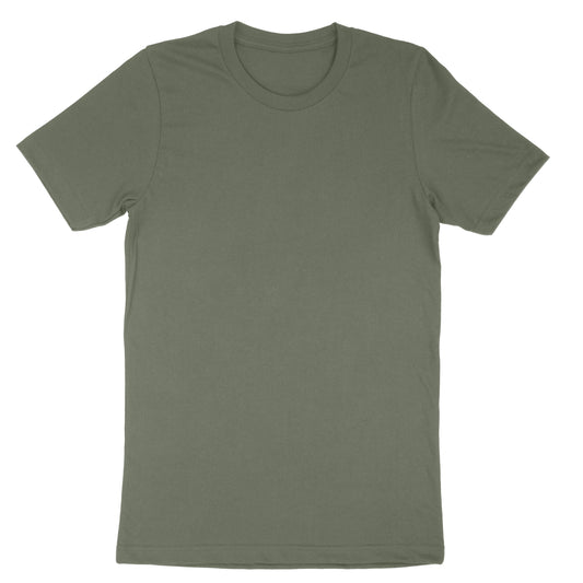 Cotton Crewneck Short Sleeve T-shirt Military Green