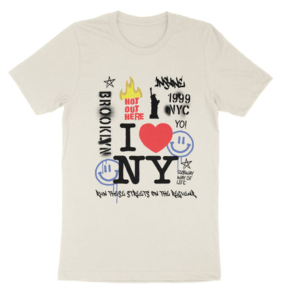 Urban I Love NY Streetwear Graphic Print T-shirt