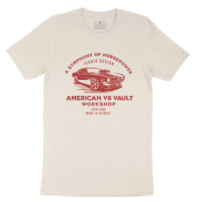 Muscle Car Letter Slogan Graphic T-shirt