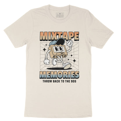 Mix Tape Memories Letter Graphic Illustration Print T-shirt