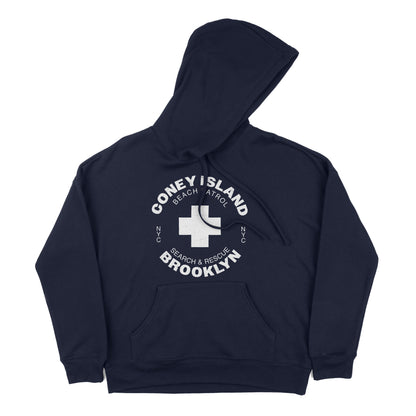 Bold Graphic Front Letter Print Design with Iconic White Cross Hoodie