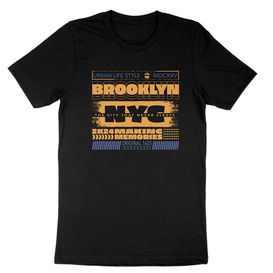 Urban Lifestyle Brooklyn NYC Graphic Letter slogan T-shirt