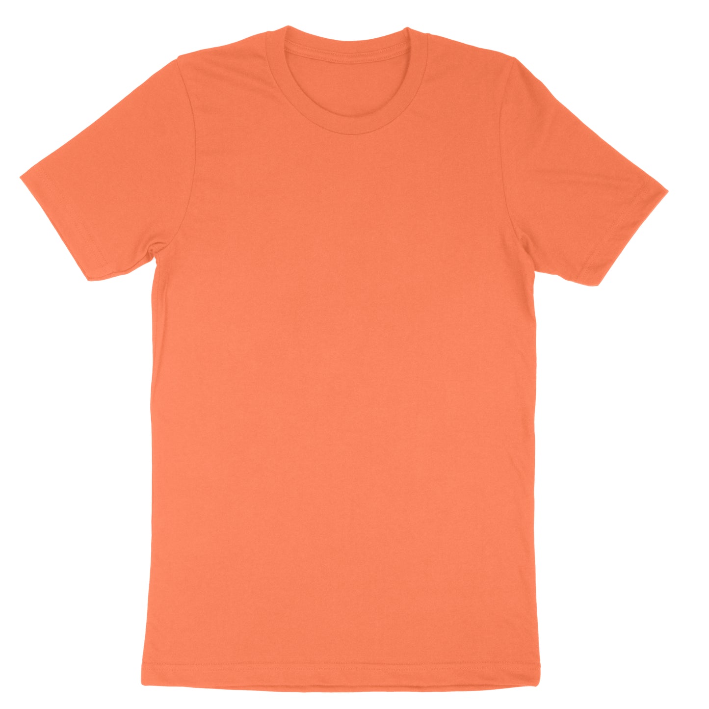 Cotton Crewneck Short Sleeve T-shirt Orange