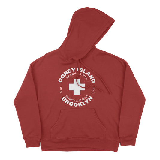 Bold Graphic Front Letter Print Design with Iconic White Cross Hoodie