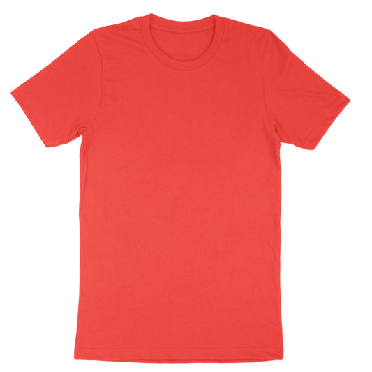 Cotton Crewneck Short Sleeve T-shirt Red