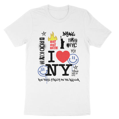 Urban I Love NY Streetwear Graphic Print T-shirt