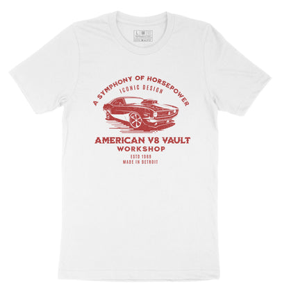 Muscle Car Letter Slogan Graphic T-shirt