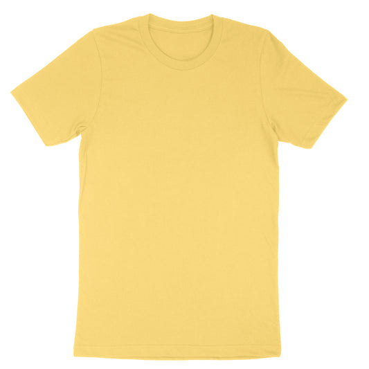 Cotton Crewneck Short Sleeve T-shirt Yellow